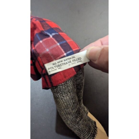 Stuart Inc Retired Man Doll Reading Newspaper In Plaid - Picture 5 of 8